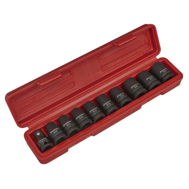 Sealey Premier Impact Socket Set 1/2" Drive 10 Piece AK2301