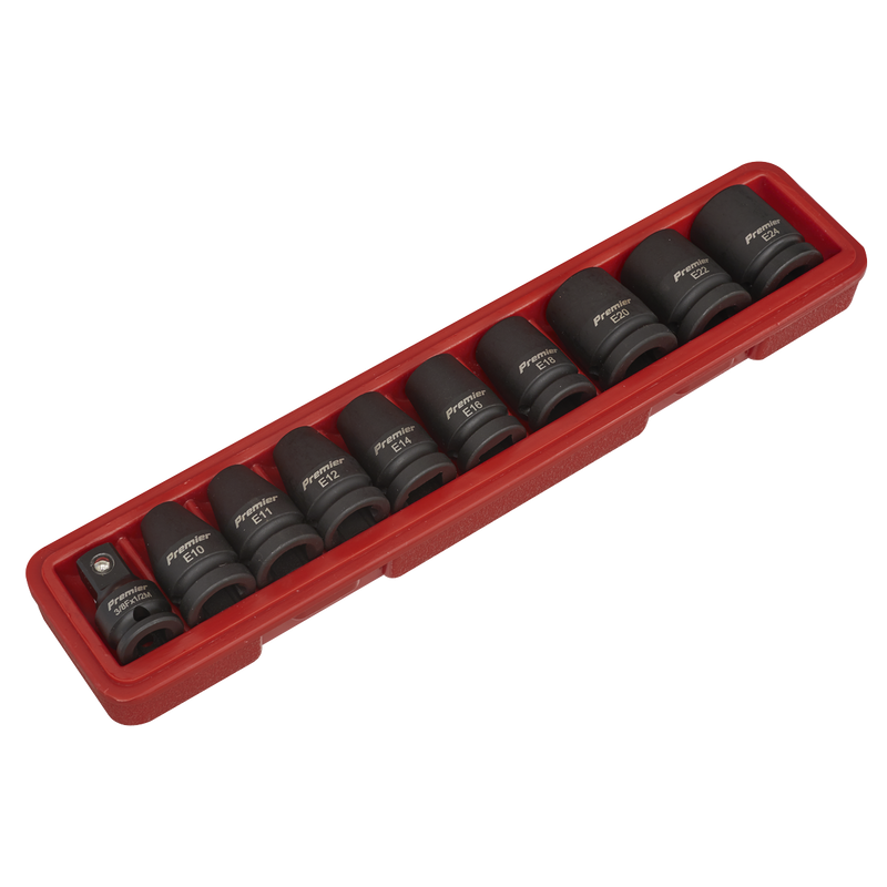 Sealey Premier Impact Socket Set 1/2" Drive 10 Piece AK2301