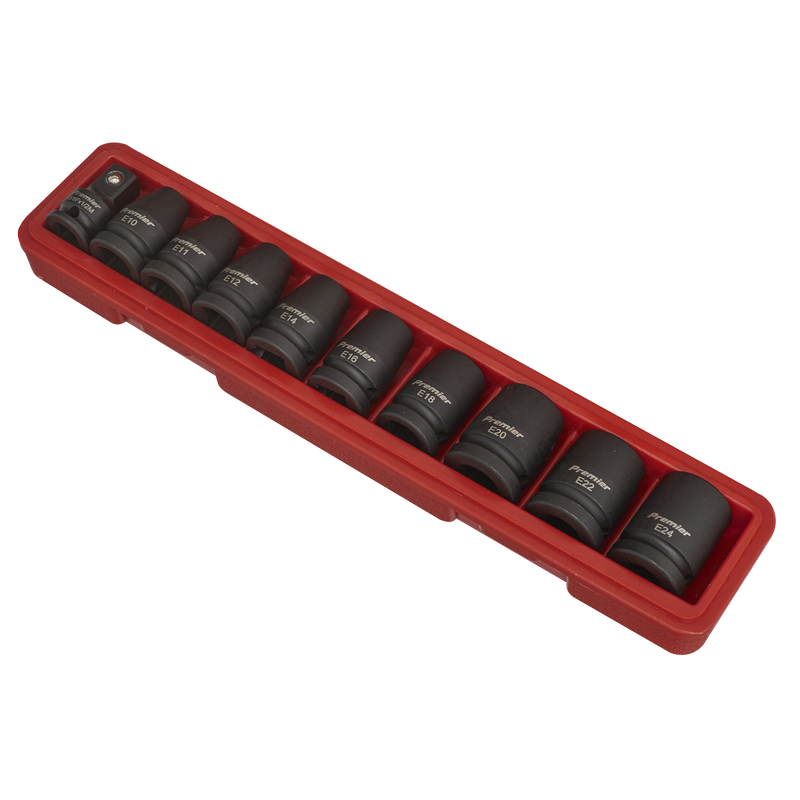 Sealey Premier Impact Socket Set 1/2" Drive 10 Piece AK2301