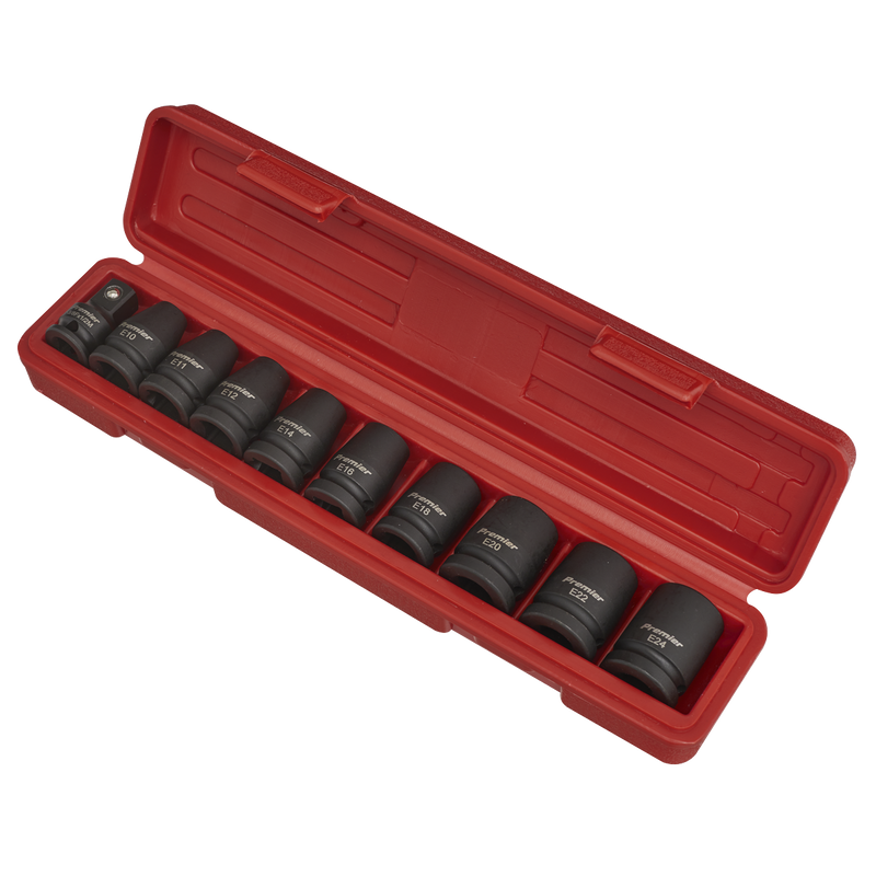 Sealey Premier Impact Socket Set 1/2" Drive 10 Piece AK2301