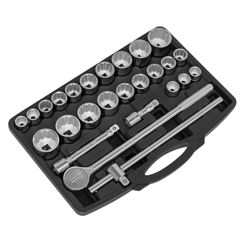 Sealey Premier Socket Set 26 Piece 3/4" Drive Metric/Imperial AK2582