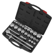 Sealey Premier Socket Set 26 Piece 3/4" Drive Metric/Imperial AK2582