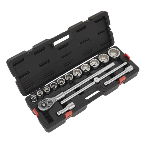 Sealey Premier Socket Set 3/4" Drive 15 Piece Chrome Vanadium