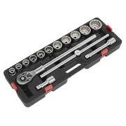 Sealey Premier Socket Set 3/4" Drive 15 Piece Chrome Vanadium