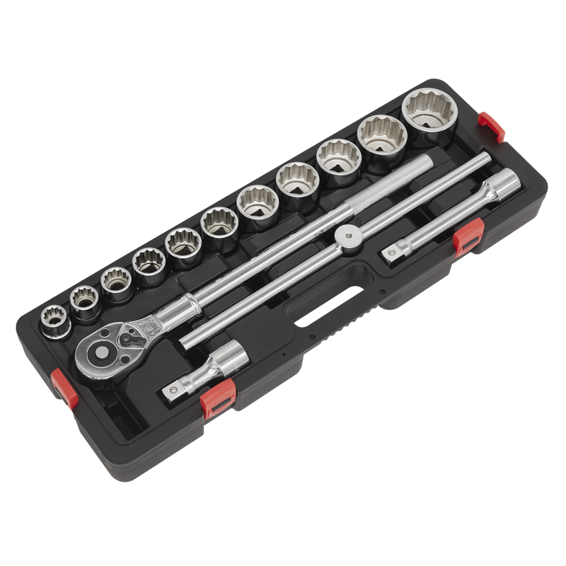 Sealey Premier Socket Set 3/4" Drive 15 Piece Chrome Vanadium