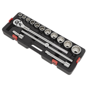 Sealey Premier Socket Set 3/4" Drive 15 Piece Chrome Vanadium