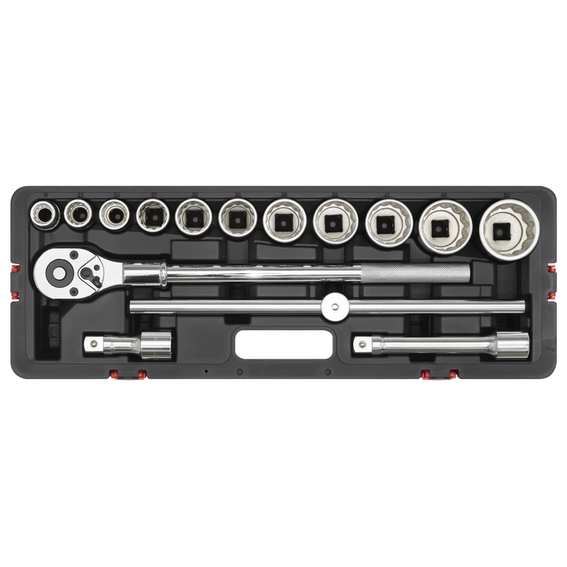 Sealey Premier Socket Set 3/4" Drive 15 Piece Chrome Vanadium