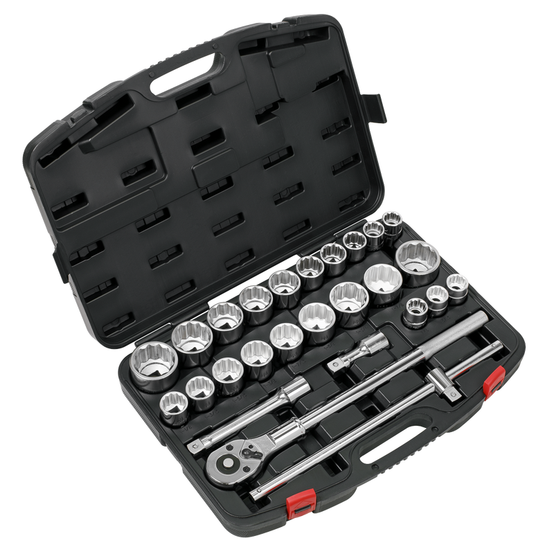 Sealey Premier Socket Set 3/4" Sq Drive 26 Piece Chrome Vanadium