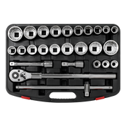 Sealey Premier Socket Set 3/4" Sq Drive 26 Piece Chrome Vanadium