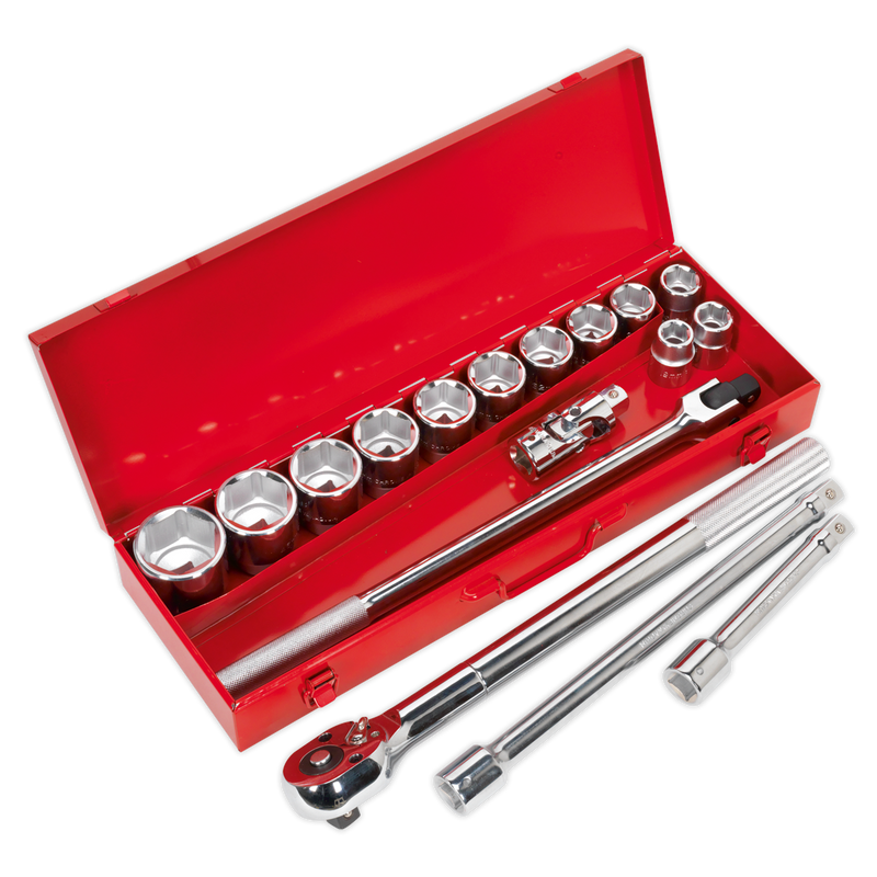 Sealey Premier Socket Set 3/4" Sq Drive 17 Piece