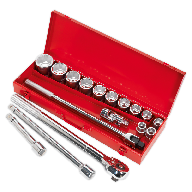Sealey Premier Socket Set 3/4" Sq Drive 17 Piece