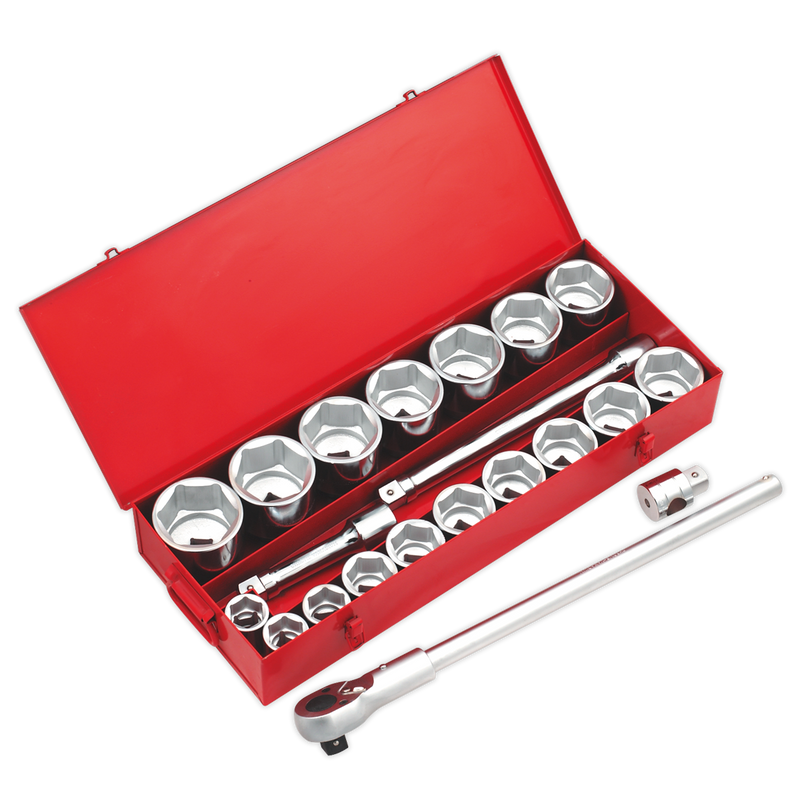 Sealey Premier Socket Set 1"Sq Drive 22 Piece