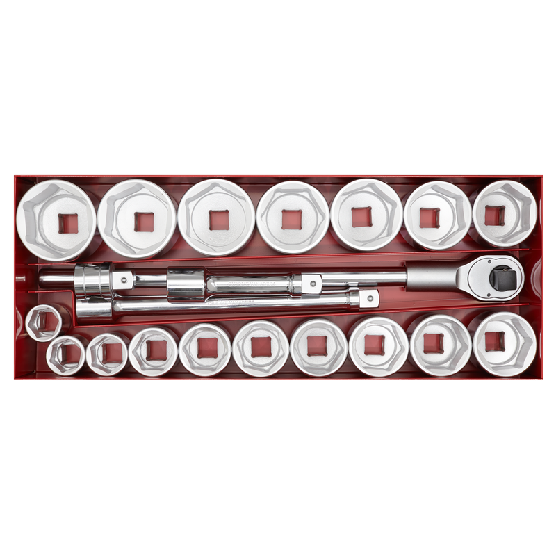 Sealey Premier Socket Set 1"Sq Drive 22 Piece