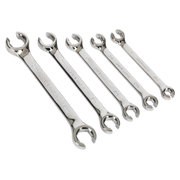 Sealey Premier Flare Nut Spanner Set 5 Piece - Chrome Vanadium Steel