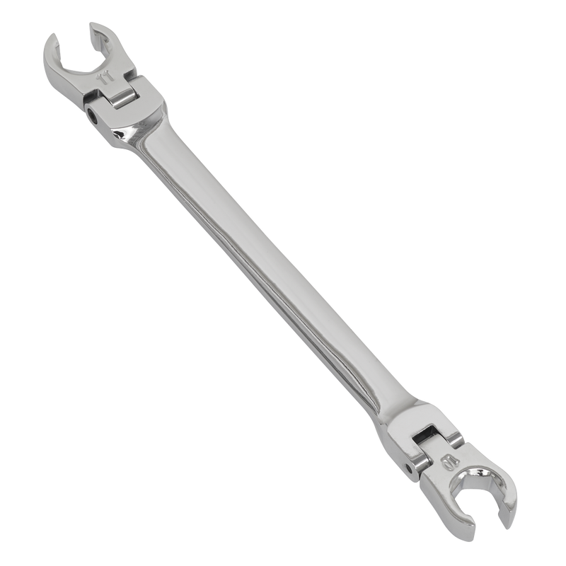 Sealey Premier Flexi-Head Flare Nut Spanner 10 x 11mm