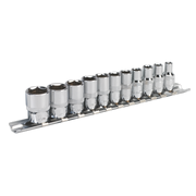 Sealey Premier Socket Set 1/4" Sq Drive 11 Piece - Chrome Vanadium
