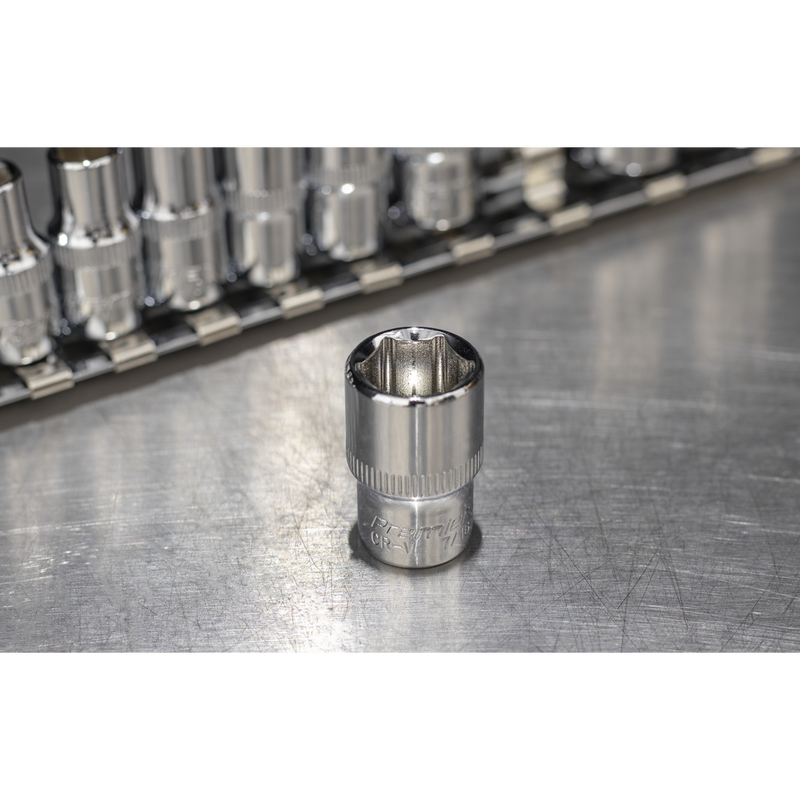 Sealey Premier Socket Set 1/4" Sq Drive 11 Piece - Chrome Vanadium