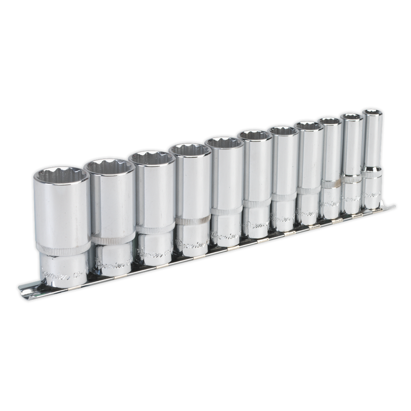 Sealey Premier Socket Set 3/8" Sq Drive Deep 11 Piece AK2673
