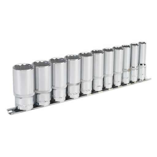 Sealey Premier Socket Set 3/8" Sq Drive Deep 11 Piece AK2673