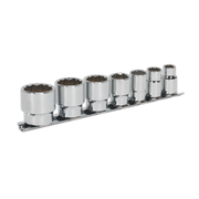 Sealey Premier Socket Set 3/8"Sq Drive 7 Piece - Chrome Vanadium Steel