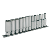 Sealey Premier Deep Socket Set 1/4" Sq Drive 13 Piece