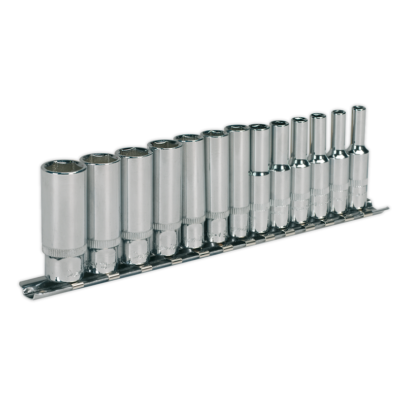 Sealey Premier Deep Socket Set 1/4" Sq Drive 13 Piece
