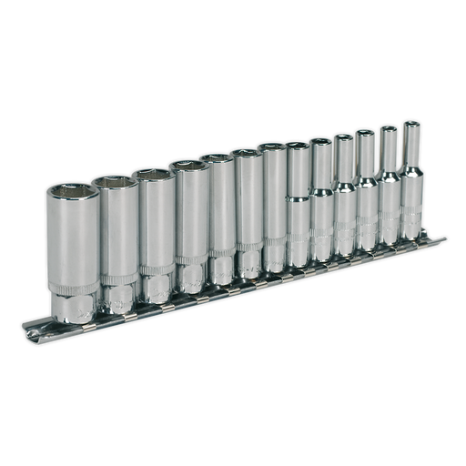 Sealey Premier Deep Socket Set 1/4" Sq Drive 13 Piece