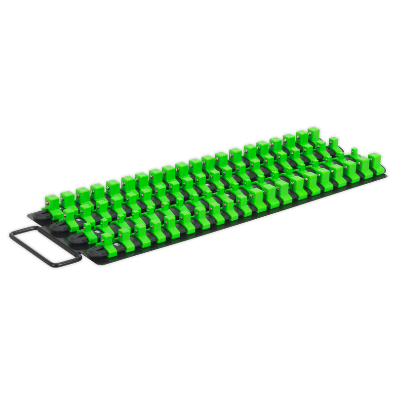 Sealey Premier Tool Storage Socket Rail Tray 440x150mm Hi-Vis Green