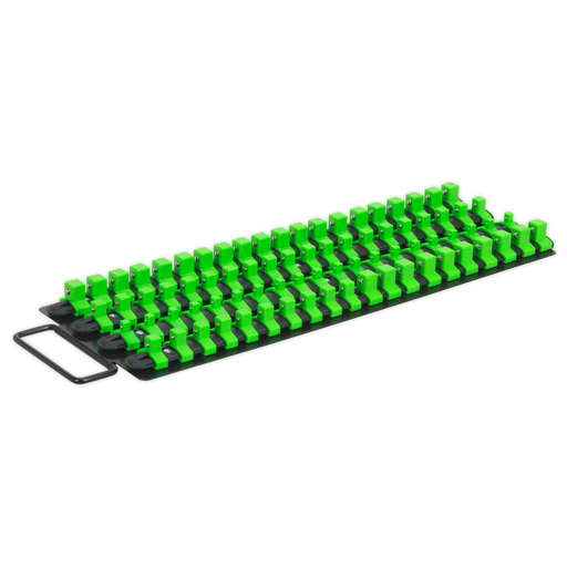 Sealey Premier Tool Storage Socket Rail Tray 440x150mm Hi-Vis Green