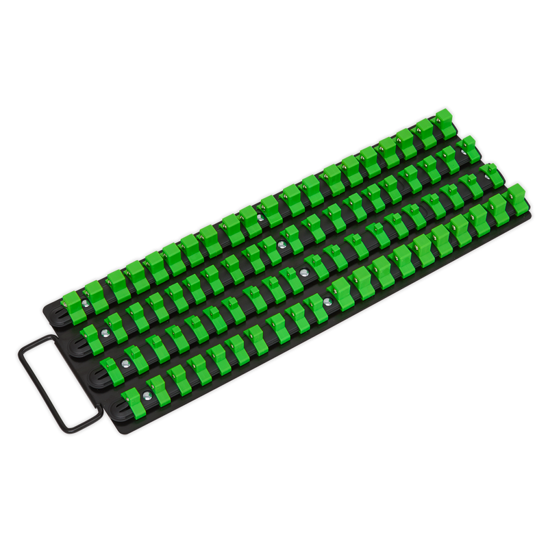 Sealey Premier Tool Storage Socket Rail Tray 440x150mm Hi-Vis Green