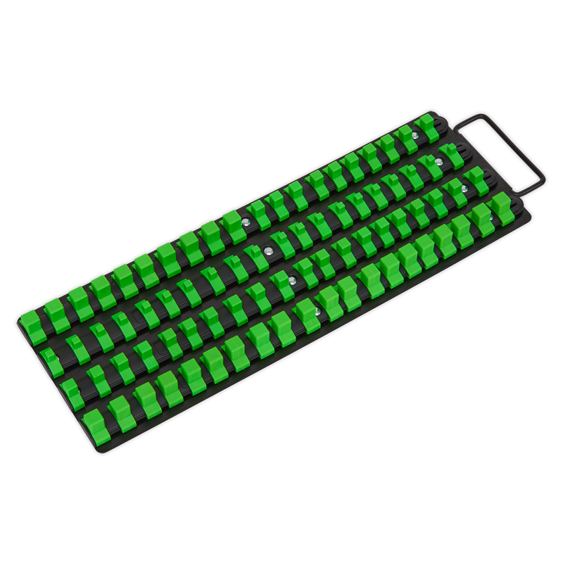Sealey Premier Tool Storage Socket Rail Tray 440x150mm Hi-Vis Green