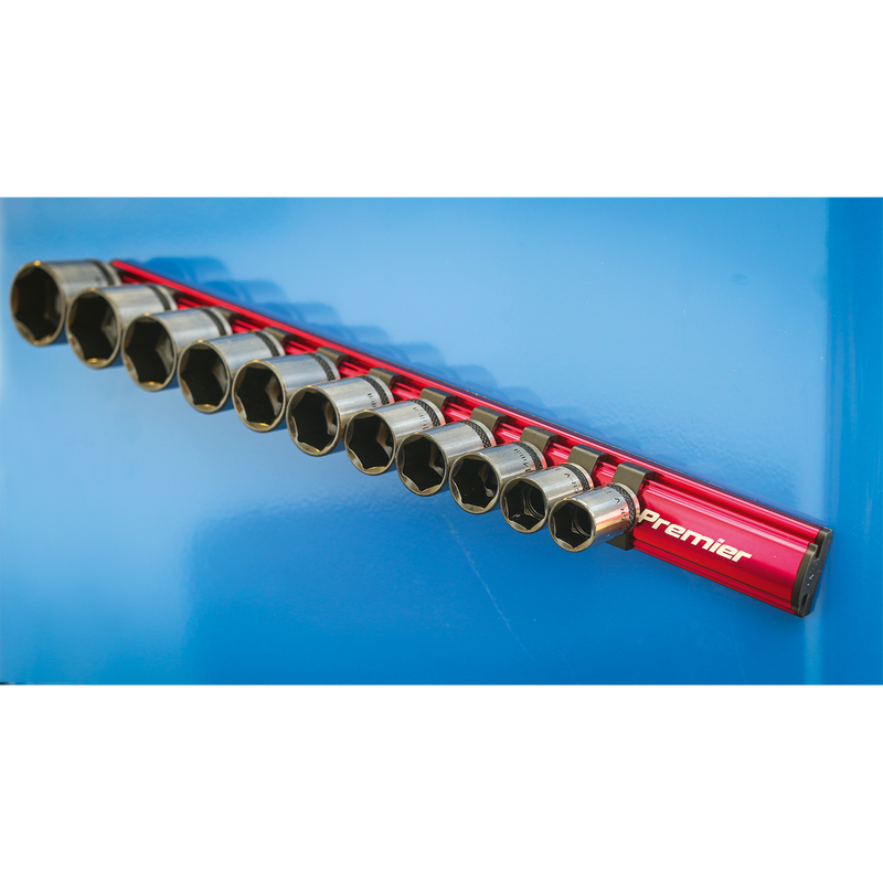 Sealey Premier Magnetic Socket Retaining Rail 305mm 3/8"Sq Drive