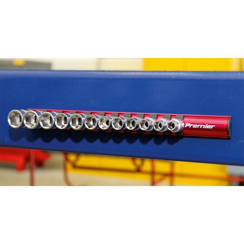 Sealey Premier Magnetic Socket Retaining Rail 305mm 3/8"Sq Drive
