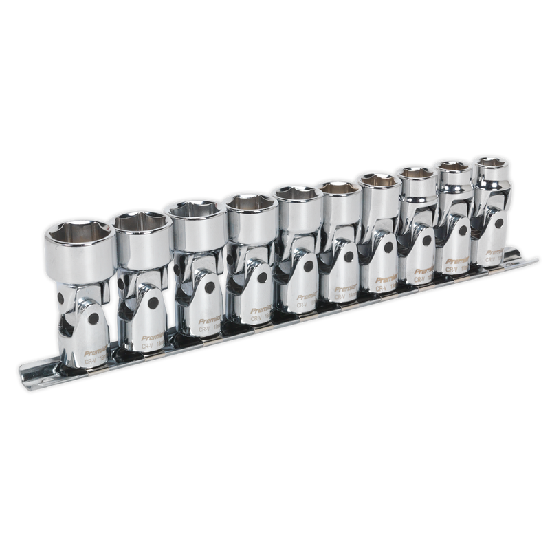 Sealey Premier Universal Joint Socket Set 3/8" Drive 10 Piece