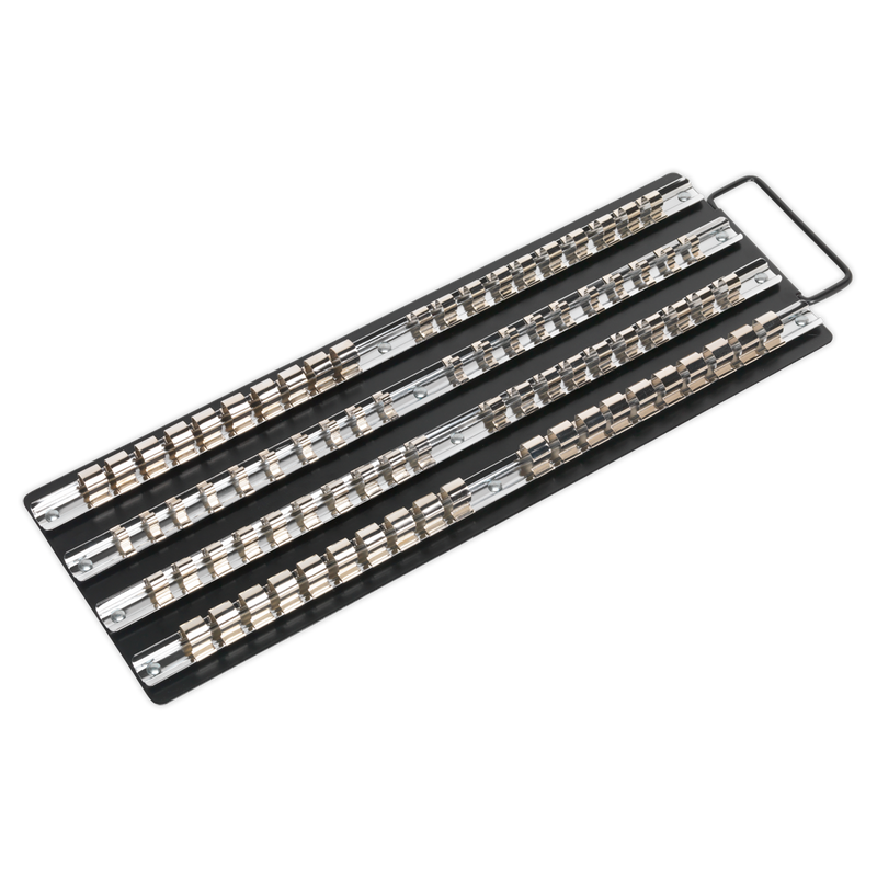 Sealey Premier Socket Rail Tray 430x157mm 1/4" 3/8" 1/2"Sq Drive