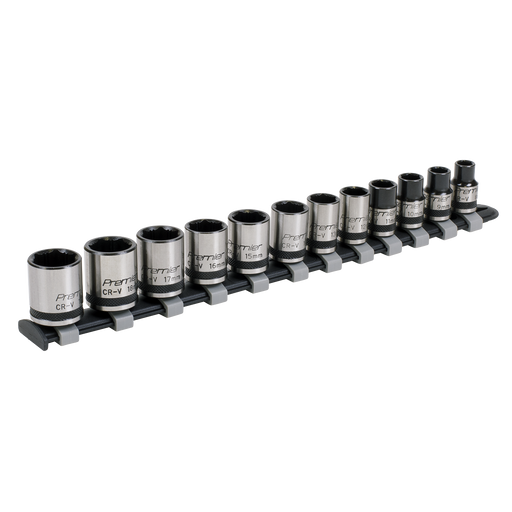 Sealey Premier Black Socket Set 3/8" Drive 12 Piece Metric AK2741B