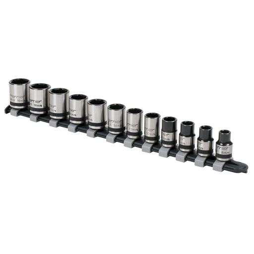 Sealey Premier Black Socket Set 3/8" Drive 12 Piece Metric AK2741B