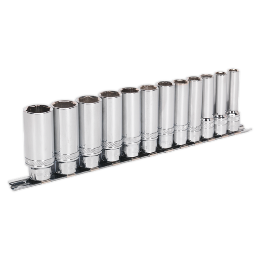 Sealey Premier Deep Lock-On™ Socket Set 3/8"Sq Drive 12 Piece