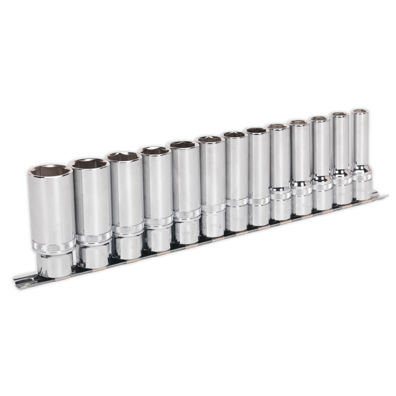Sealey Premier Socket Set 1/2" Drive 13 Piece Deep Lock-On™