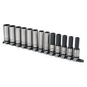 Sealey Premier Black Socket Set 1/2"Sq Drive 13 Piece Deep Lock-On™