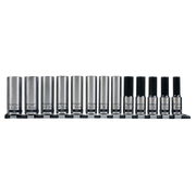 Sealey Premier Black Socket Set 1/2"Sq Drive 13 Piece Deep Lock-On™