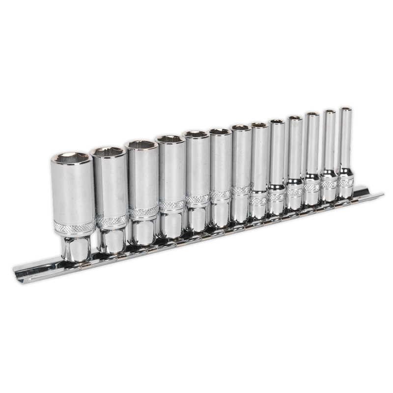 Sealey Premier Socket Set 1/2" Drive 13 Piece Deep Lock-On™