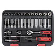 Sealey Premier Lock-On Socket Set 1/4" Drive 32 Piece
