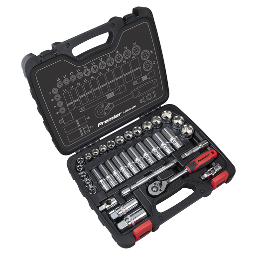 Sealey Premier Socket Set 3/8"Sq Drive 34 Piece