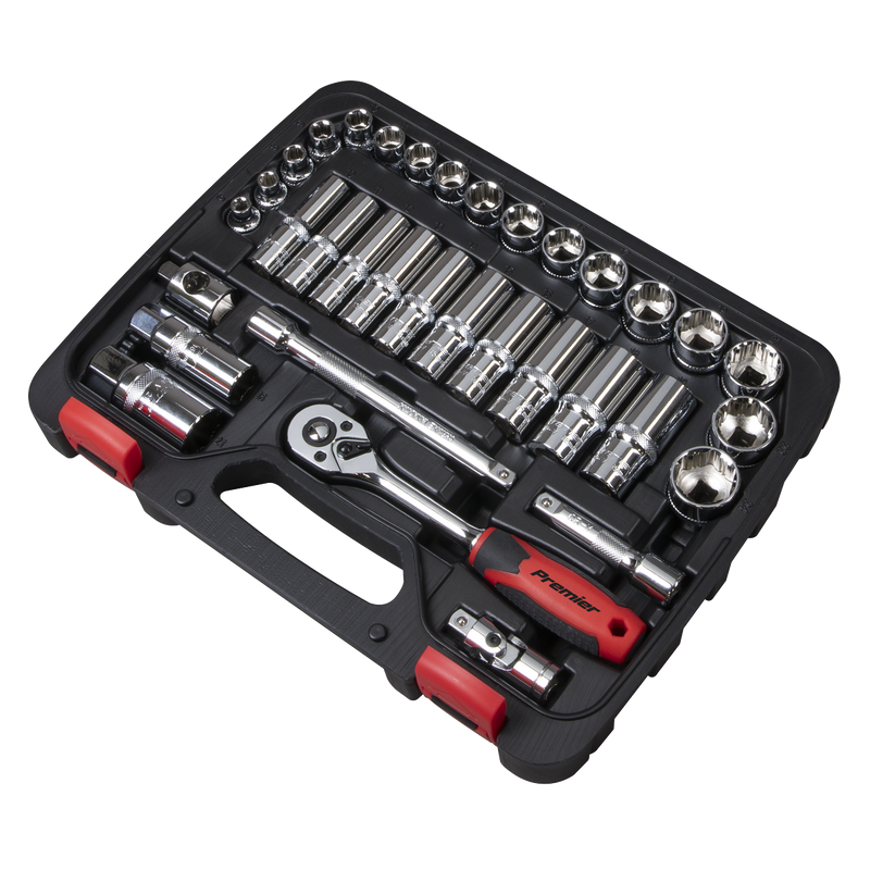 Sealey Premier Socket Set 3/8"Sq Drive 34 Piece