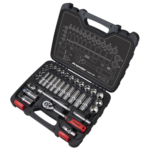 Sealey Premier Socket Set 3/8"Sq Drive 34 Piece
