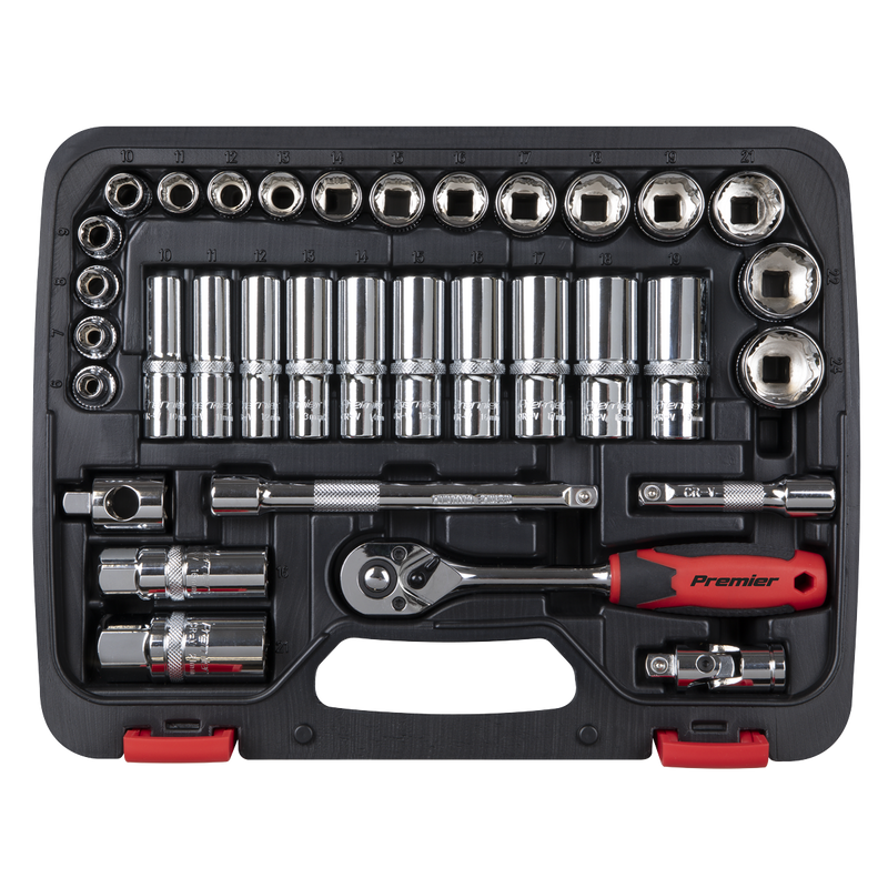 Sealey Premier Socket Set 3/8"Sq Drive 34 Piece
