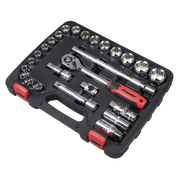 Sealey Premier Socket Set 1/2" Drive 26 Piece with Ratchet & Extension Bars