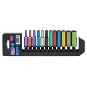 Sealey Premier Socket Set 1/4"Sq Drive 12 Piece Multi-Coloured AK282D
