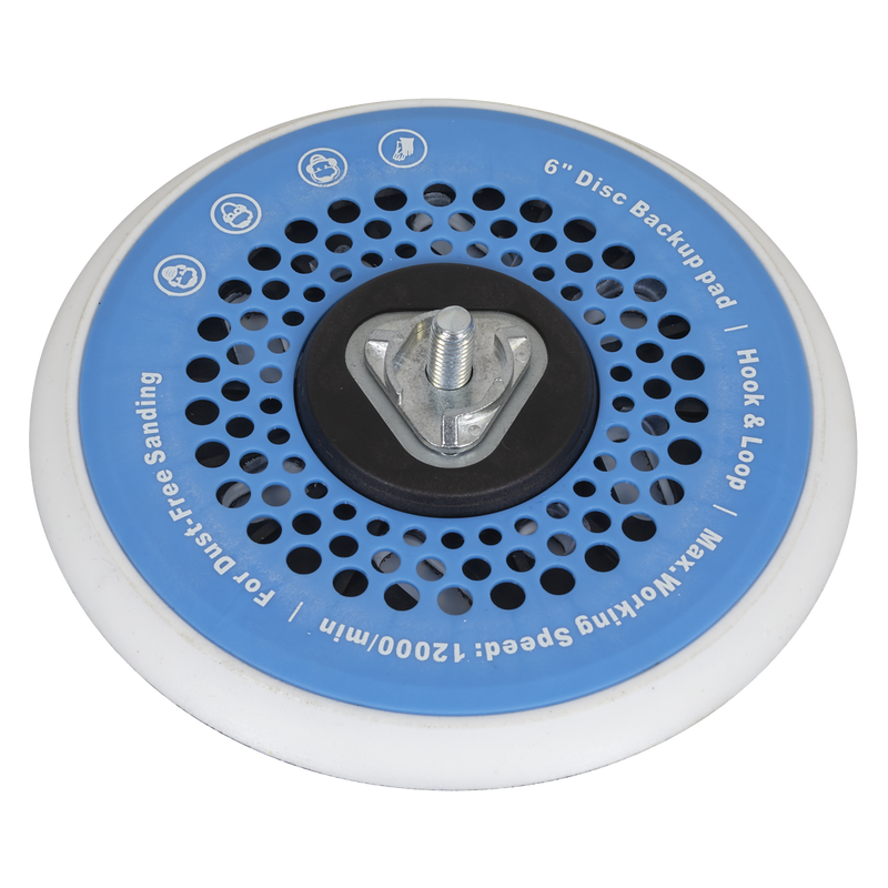Sealey Universal Dust-Free DA Backing Pad 150mm 5/16"UNF & M8